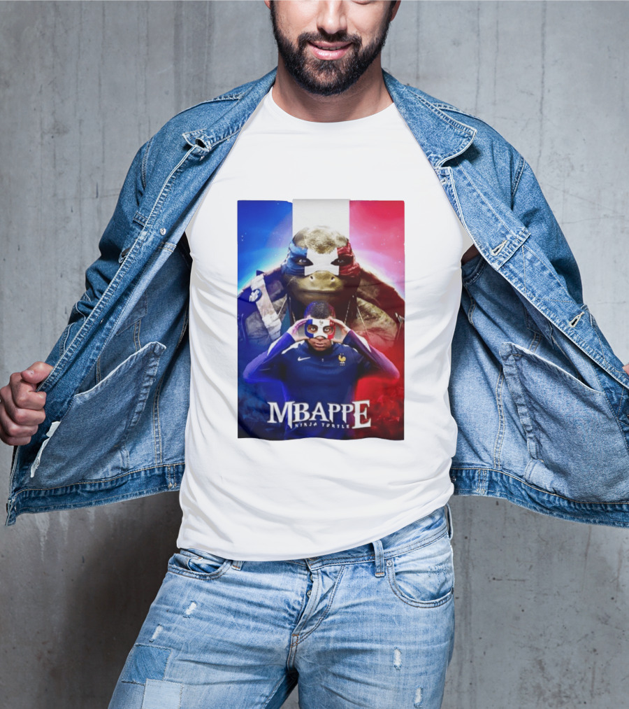 Mbappe France National Football Ninja Turtle T-Shirt