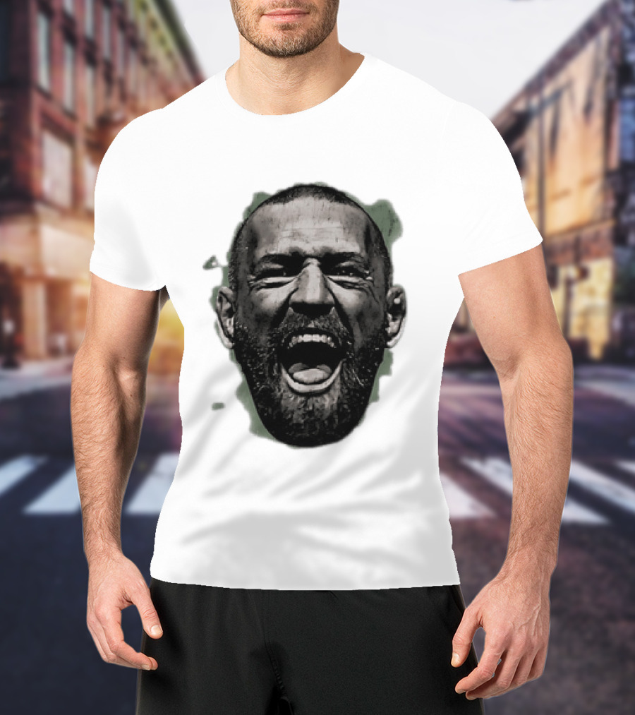 UFC Fighter Yelling Conor McGregor Fight Champion Face T-Shirt
