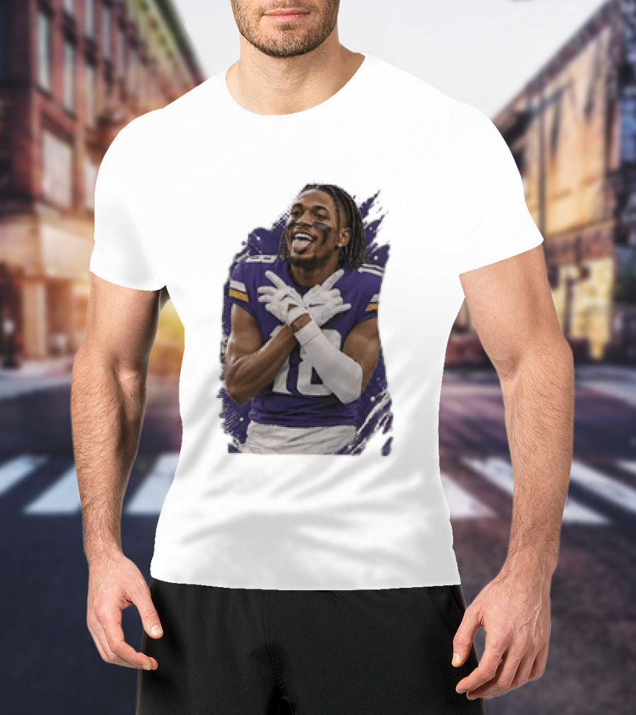 Minnesota Vikings Justin Jefferson Number 18 Football Player T-Shirt