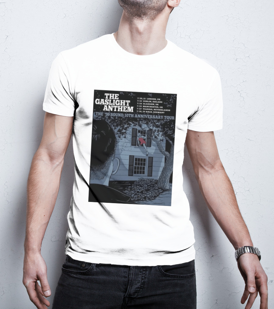 The Gaslight Anthem The '59 Sound 10th Anniversary Tour London Dublin Glasgow Manchester Tilburg Koln T-Shirt