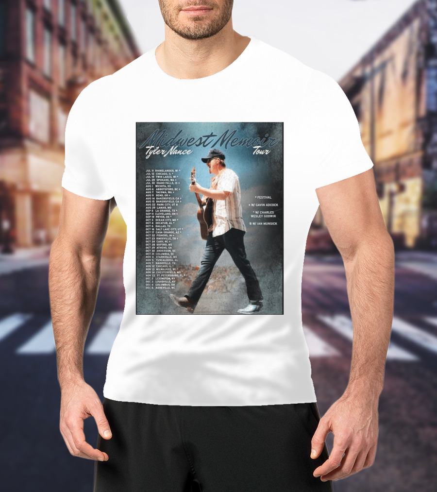 Midwest Memoir Tyler Nance Tour 2026 With Gavin Adcock Charles Wesley Godwin Ian Munsick T-Shirt