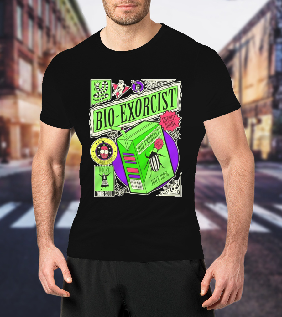 Bio Exorcist Energy Drink Juice 100% Boost Your Soul With Magic Powders T-Shirt