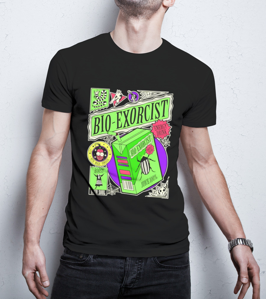 Bio Exorcist Energy Drink Juice 100% Boost Your Soul With Magic Powders T-Shirt