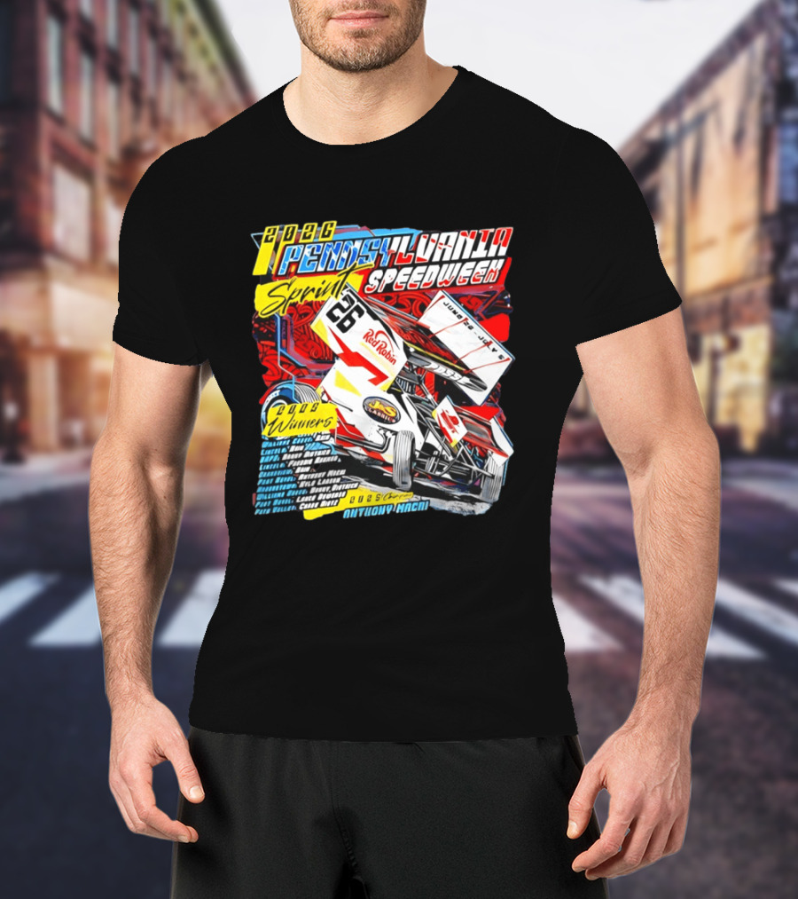 2026 Pennsylvania Speedweek Sprint Race Winners June Kyle Larson Racing Red Robin T-Shirt