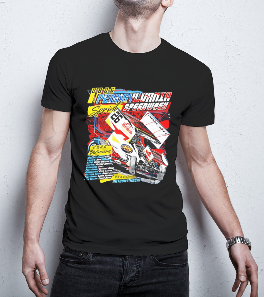 2026 Pennsylvania Speedweek Sprint Race Winners June Kyle Larson Racing Red Robin T-Shirt