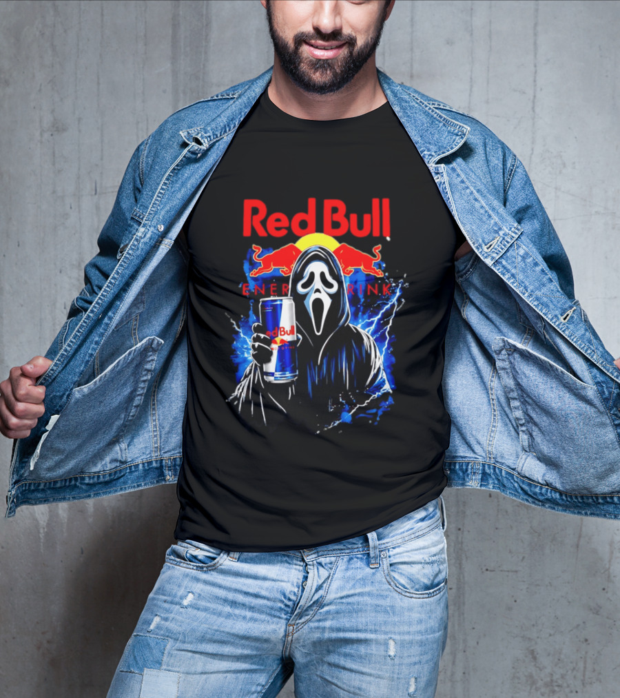 Red Bull Energy Drink Ghostface Scream Bootleg T-Shirt