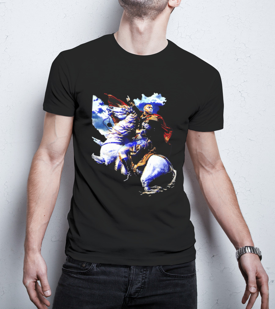 Kylian Mbappe Napoleon Bonaparte Crossing Alps Painting Horse Rider T-Shirt