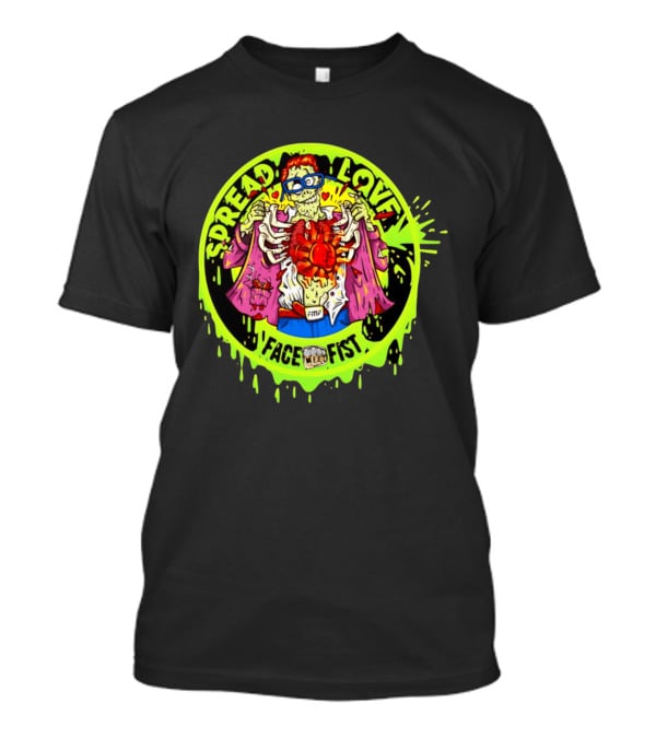 Spread Love Face Fist FMF Slime Variant Zombie Heart T-Shirt