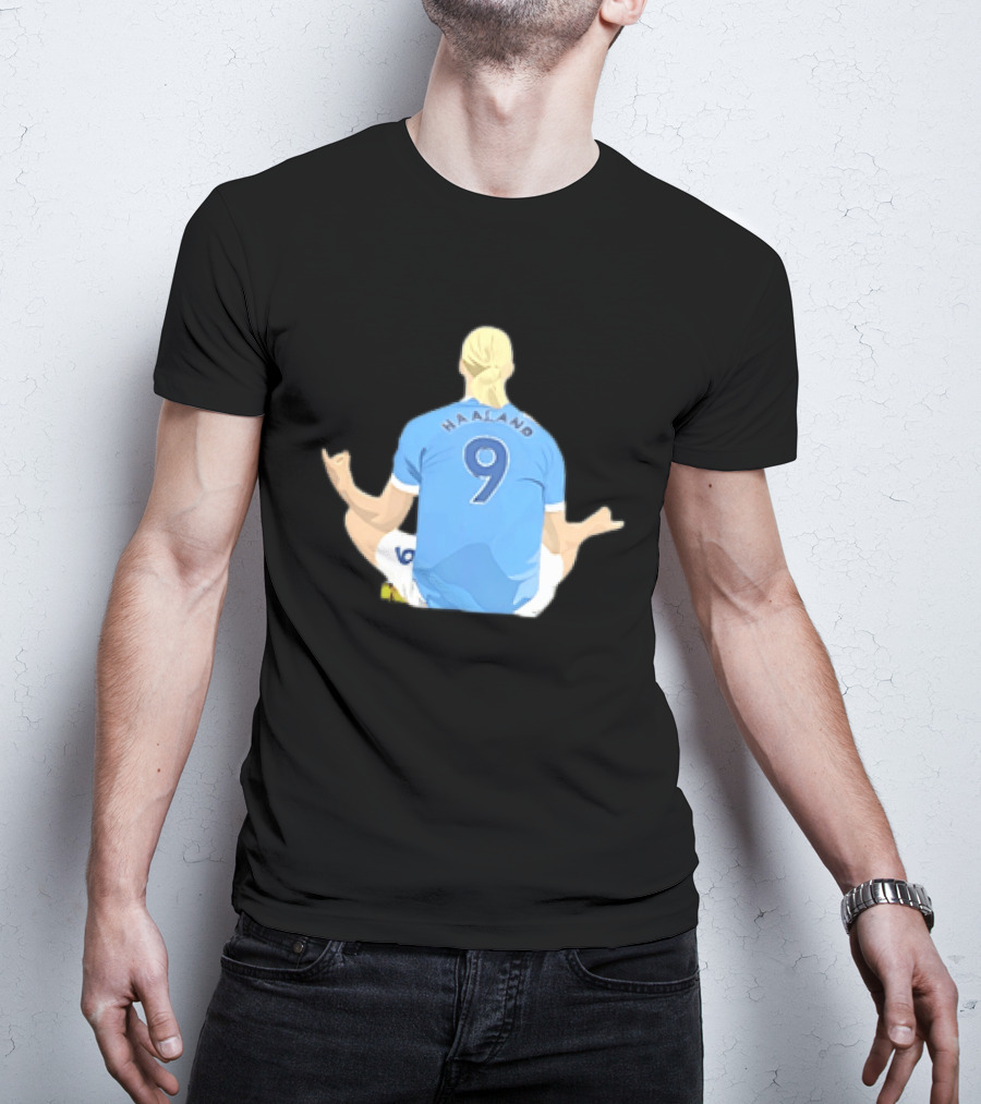 Norway Erling Haaland 9 Meditating Iconic Soccer Moment T-Shirt
