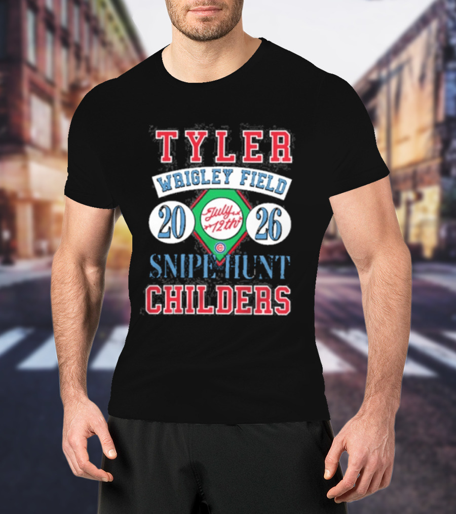 Tyler Childers Wrigley Field July 12th 2026 Chicago Cubs Sniff Hunt T-Shirt