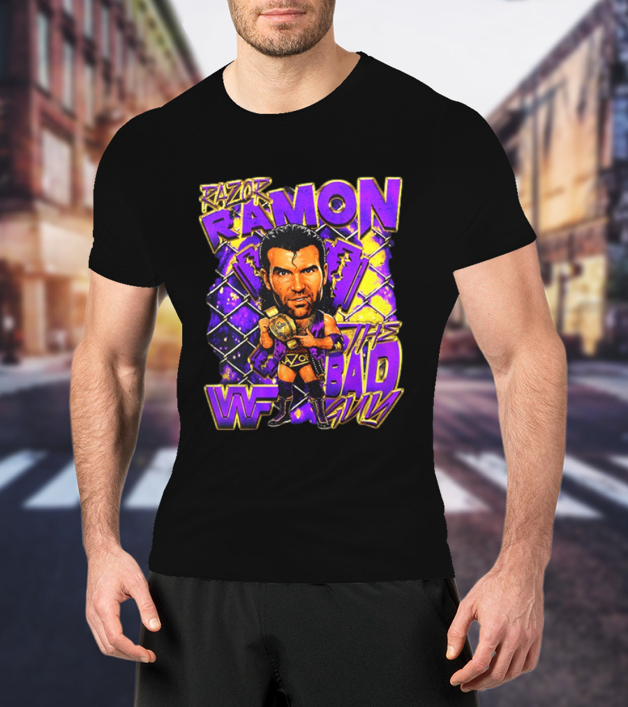 Razor Ramon WWF The Bad Guy Wrestling Champion 90s T-Shirt