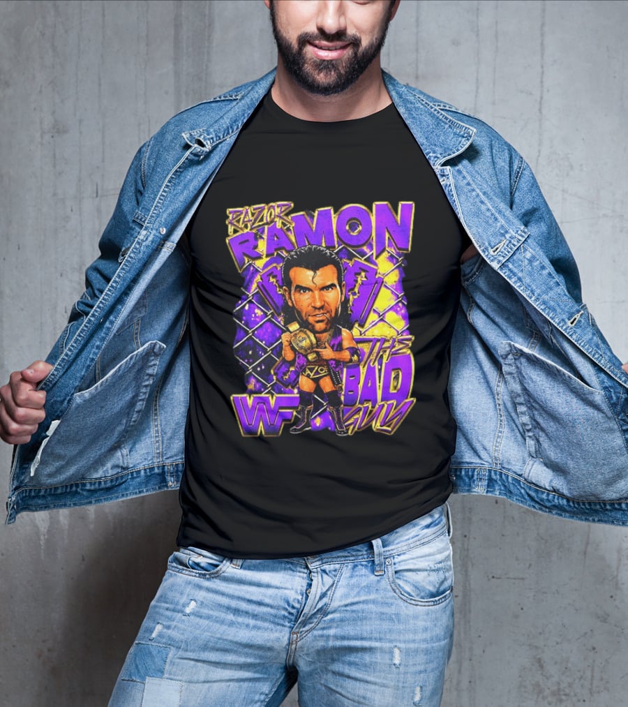 Razor Ramon WWF The Bad Guy Wrestling Champion 90s T-Shirt