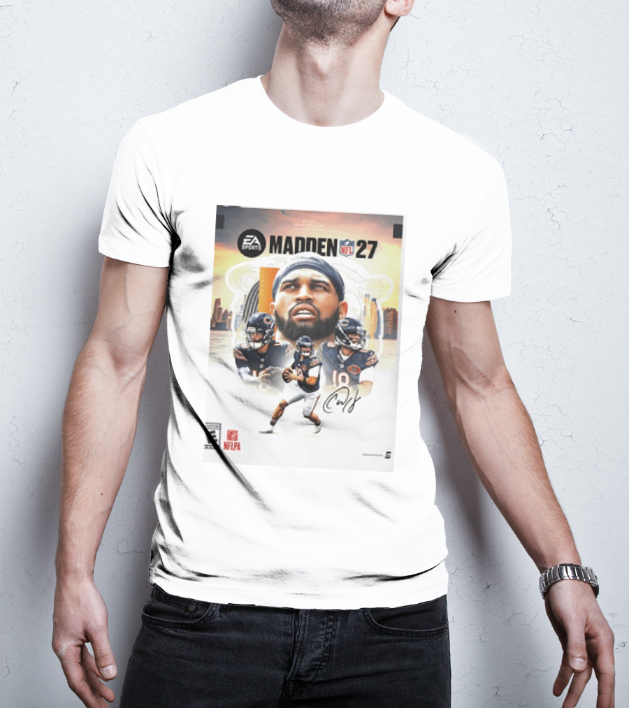 EA Sports Madden NFL 27 Caleb Williams No 18 Chicago Bears T-Shirt