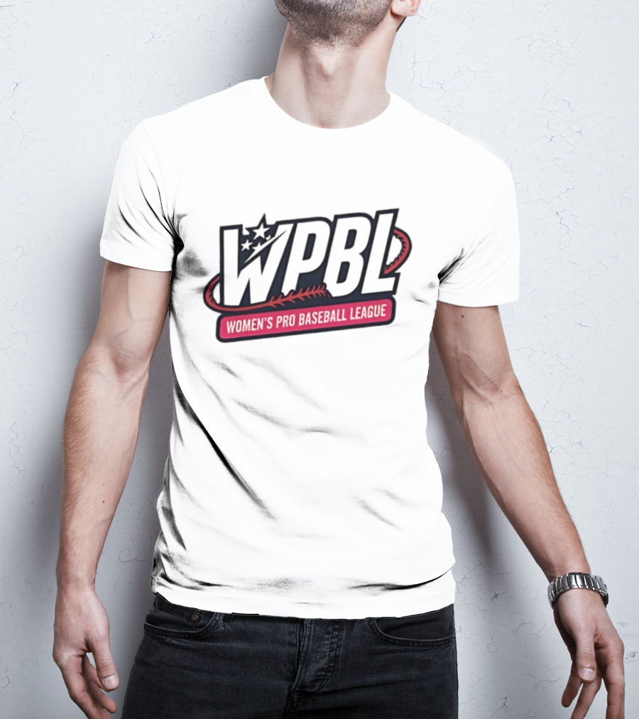 Women's Pro Baseball League WPBL Stars And Baseball Stitch Oval T-Shirt
