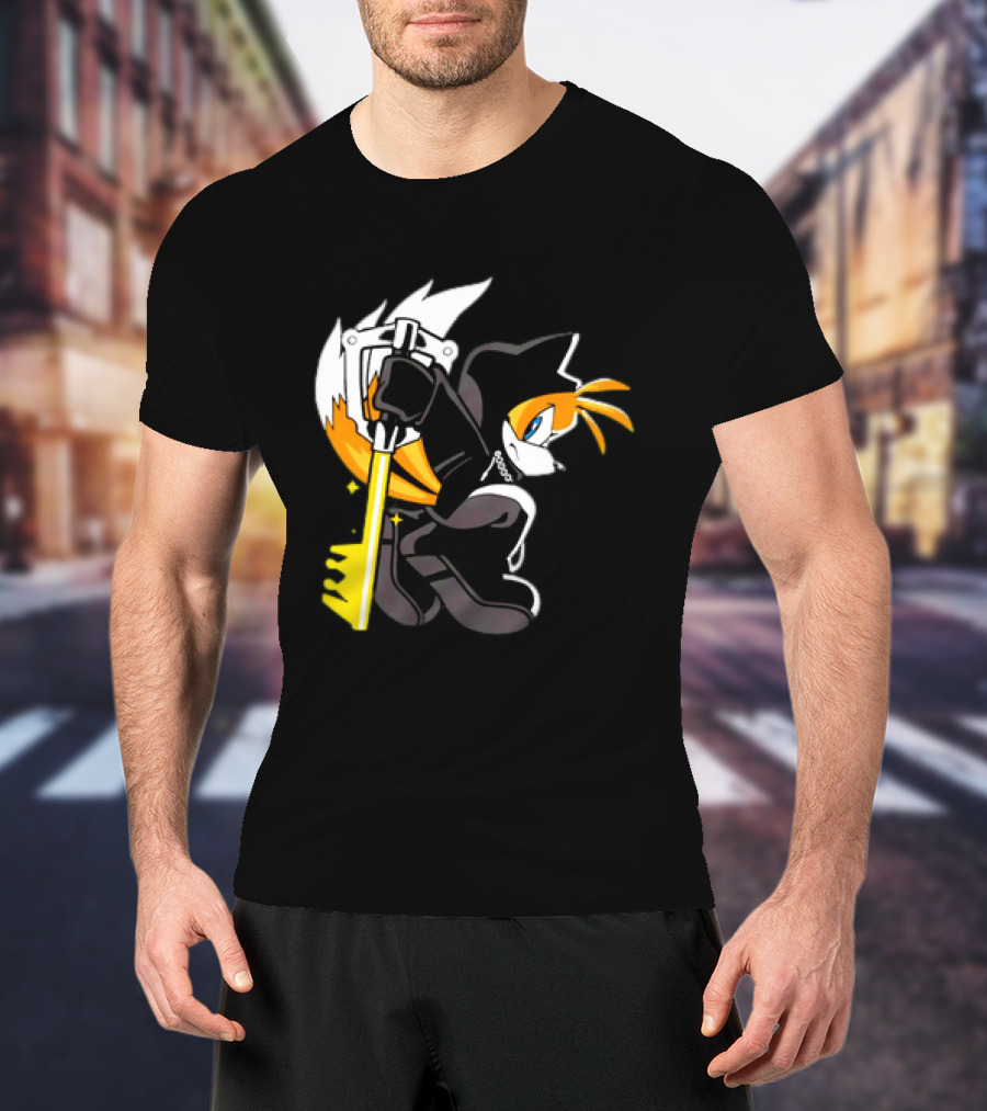 GoblinTengu Yellow Black Hooded Cat Keyblade Warrior T-Shirt