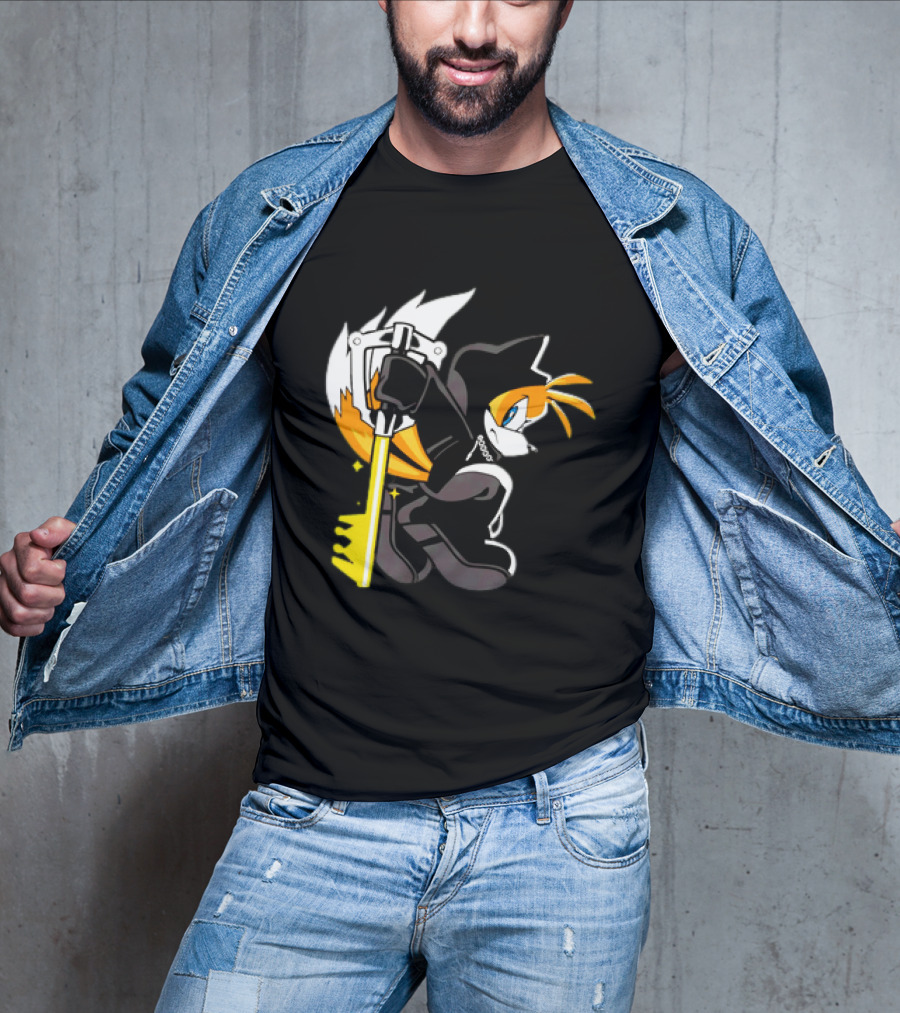 GoblinTengu Yellow Black Hooded Cat Keyblade Warrior T-Shirt