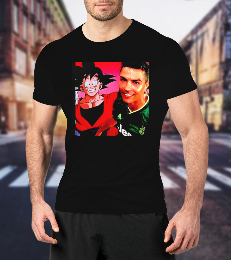 Goku Dragon Ball X Cristiano Ronaldo Juventus Collaboration T-Shirt