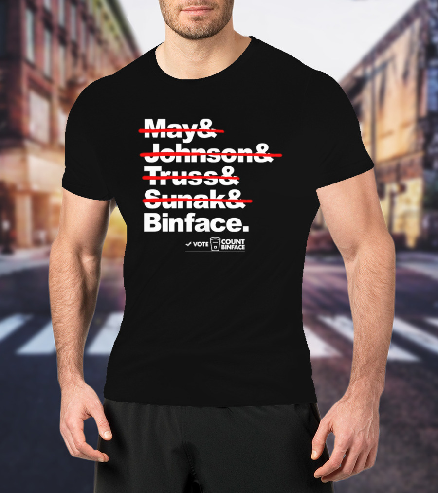 Vote Count Binface May Johnson Truss Sunak Binface Clacton 2026 T-Shirt