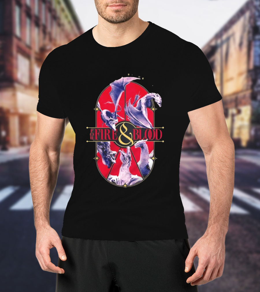 House Of The Dragon Fire And Blood Fantasy Dragons Iconic Show T-Shirt