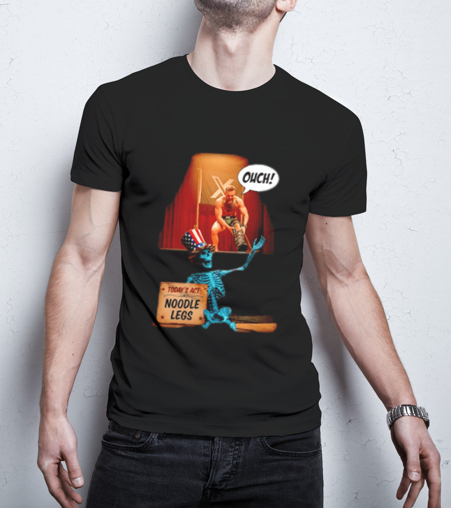 Conor McGregor One Minute Man Ouch Today's Act Noodle Legs Skeleton Comedy T-Shirt