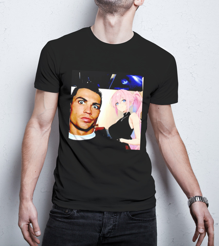 Cristiano Ronaldo Shikimori Anime Manga Collaboration T-Shirt