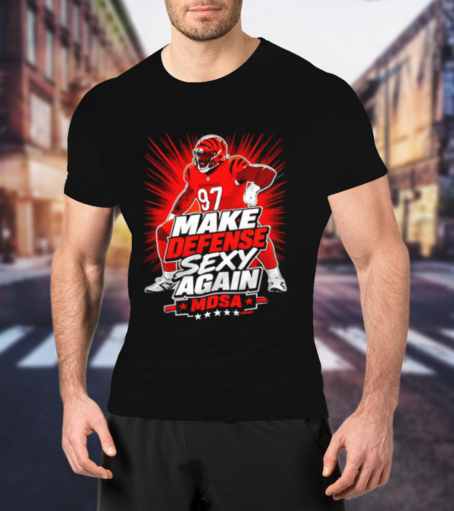 Kamron Neal Cincinnati Bearcats Make Defense Sexy Again MDSA Football 97 T-Shirt