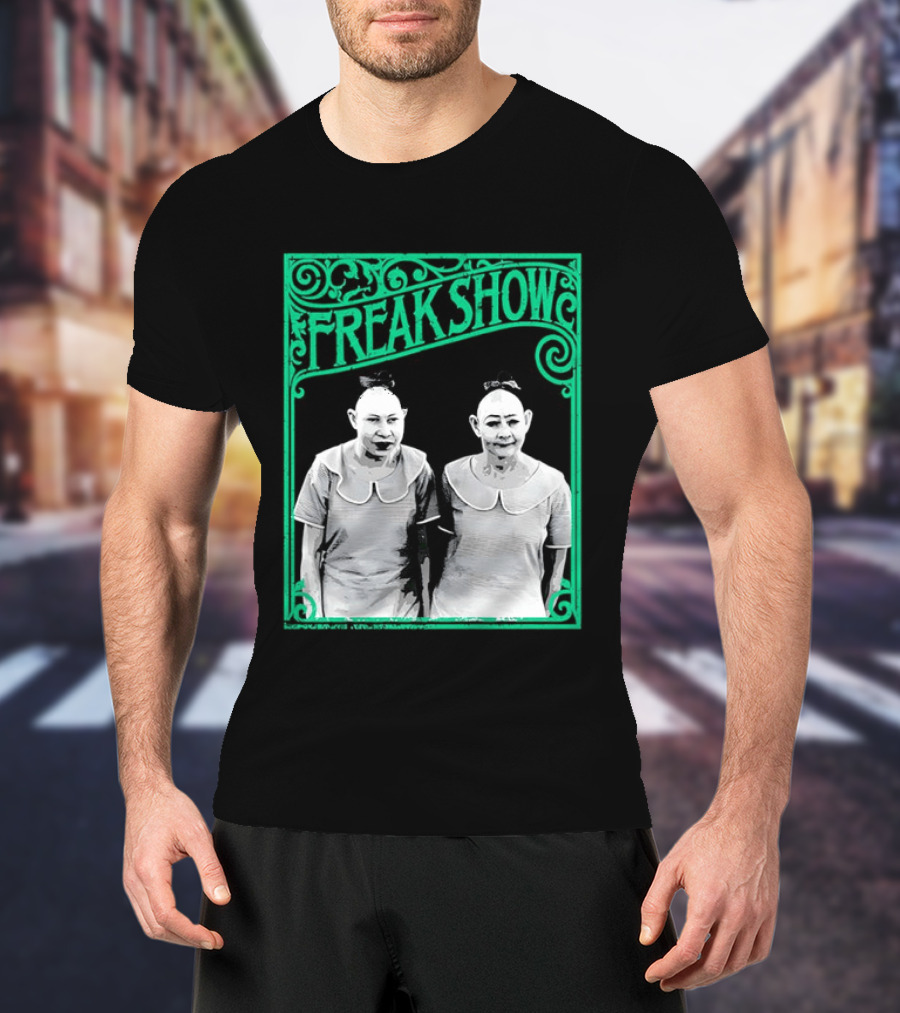 Freak Show Vintage Circus Sideshow Twins T-Shirt