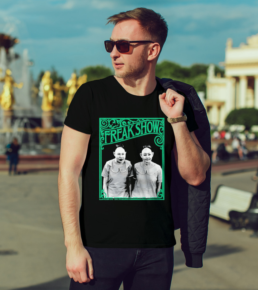 Freak Show Vintage Circus Sideshow Twins T-Shirt