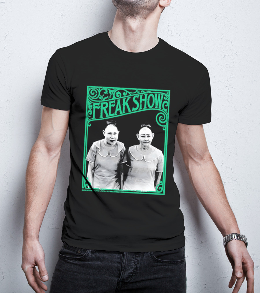 Freak Show Vintage Circus Sideshow Twins T-Shirt