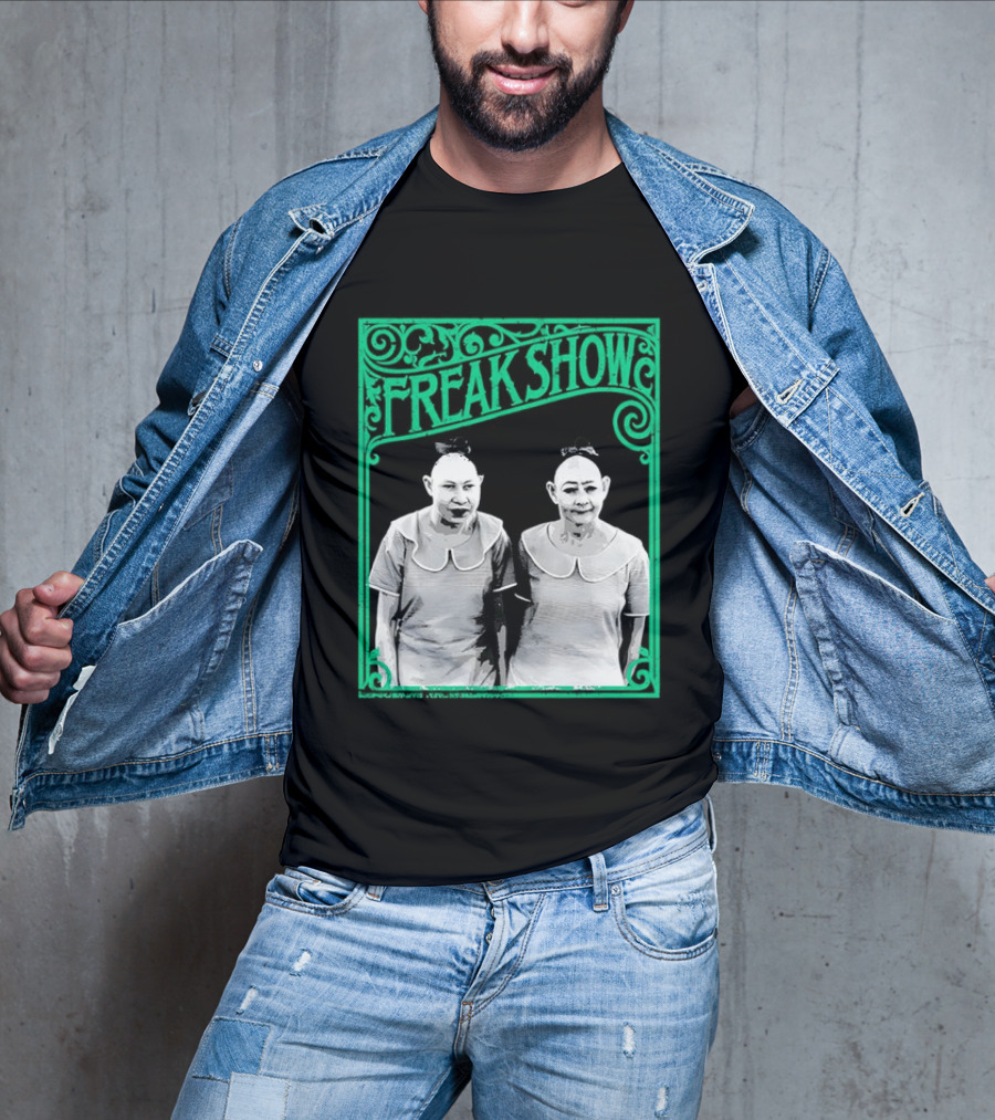 Freak Show Vintage Circus Sideshow Twins T-Shirt