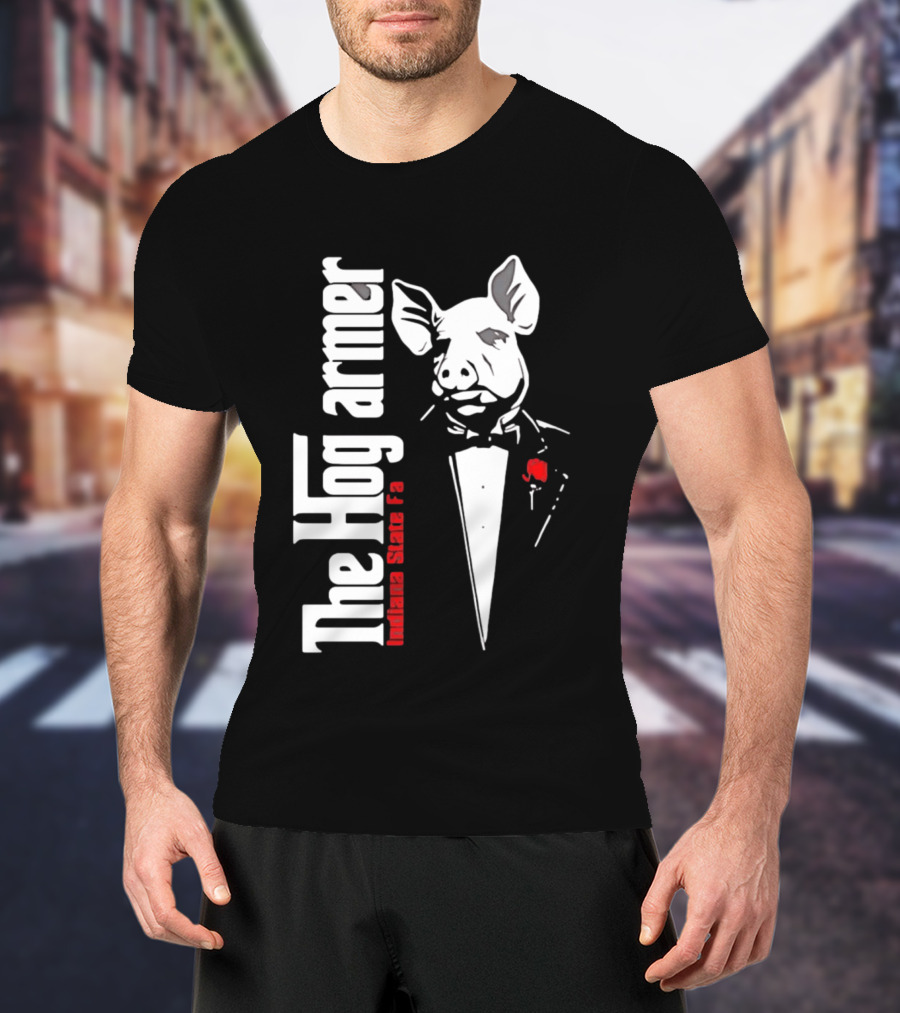 The Hogfarmer Indiana State Fair Pig Tuxedo T-Shirt