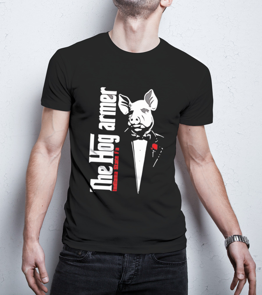 The Hogfarmer Indiana State Fair Pig Tuxedo T-Shirt