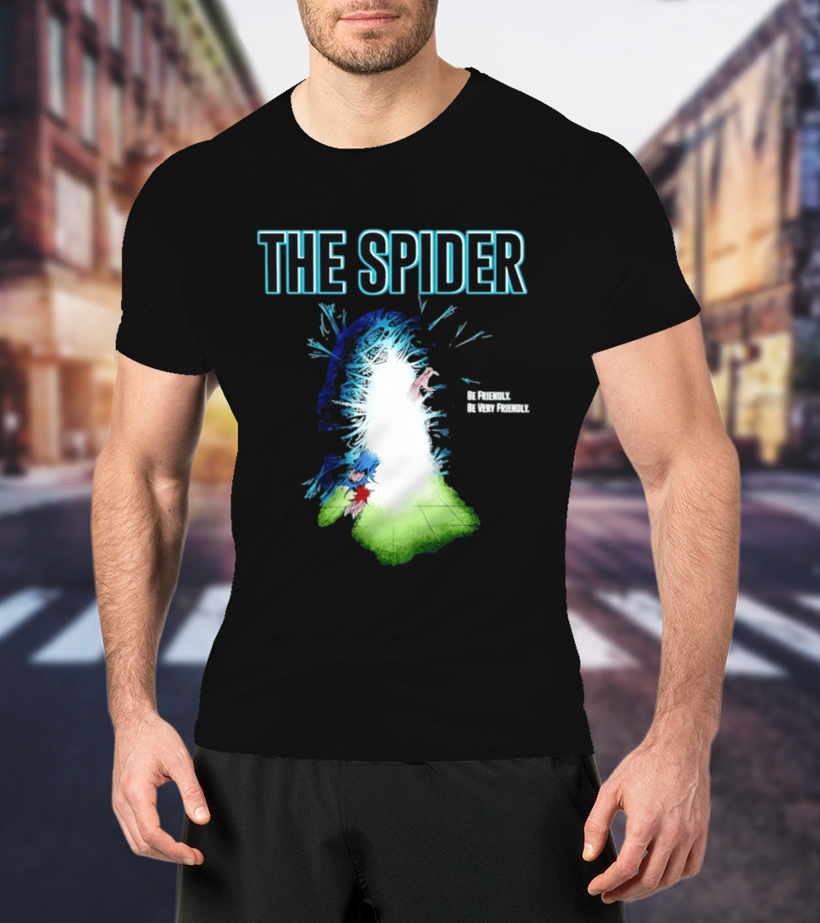 The Spider Be Friendly Be Very Friendly Comic Explosion T-Shirt