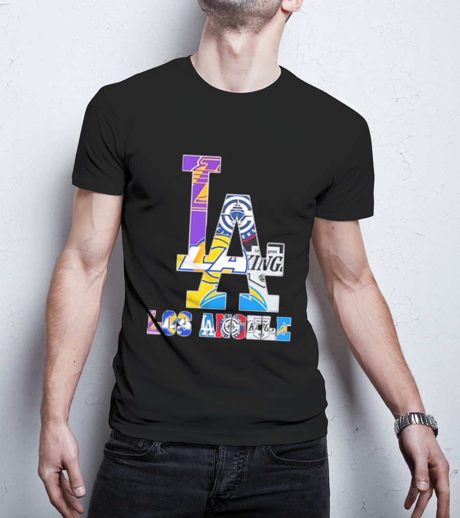 Los Angeles Lakers Clippers Kings Rams Chargers Fan Collection T-Shirt