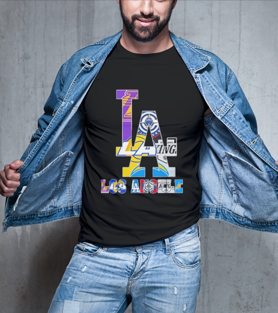 Los Angeles Lakers Clippers Kings Rams Chargers Fan Collection T-Shirt