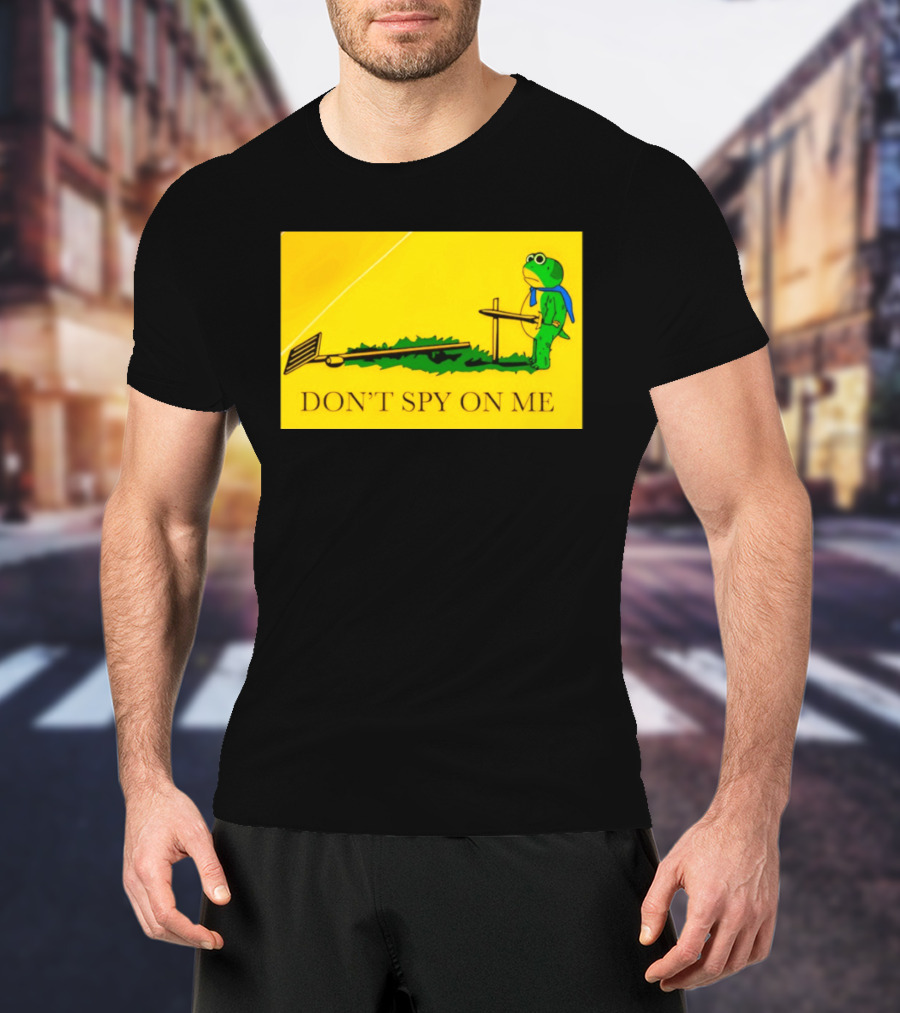 Portland Frog Don't Spy On Me Anti Flock Camera T-Shirt