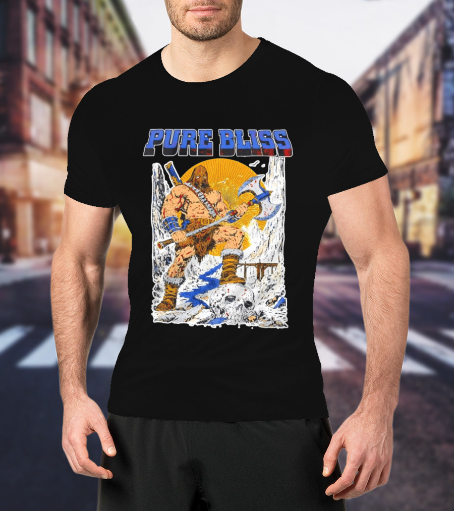 Pure Bliss Barbarian Warrior Axe Skull Fantasy Adventure T-Shirt