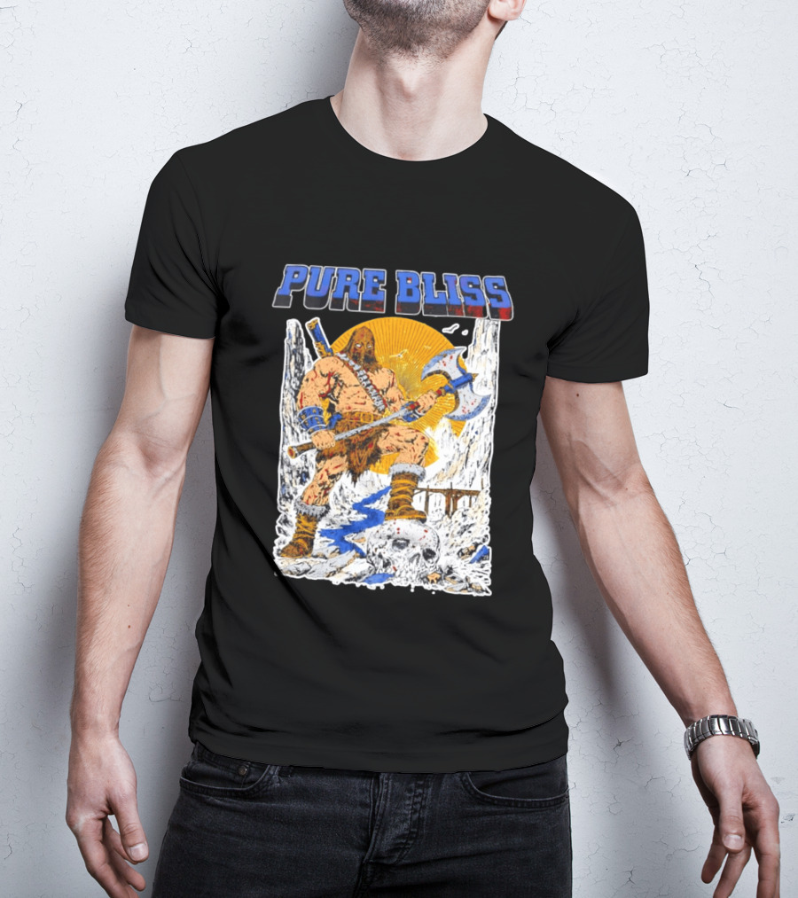 Pure Bliss Barbarian Warrior Axe Skull Fantasy Adventure T-Shirt