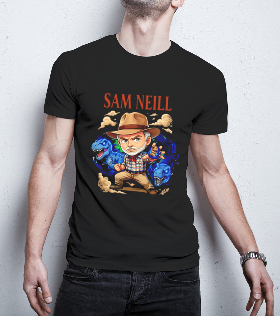 Rest In Peace Sam Neill 1947 2026 Anime Dinosaur Paleontologist Adventure T-Shirt