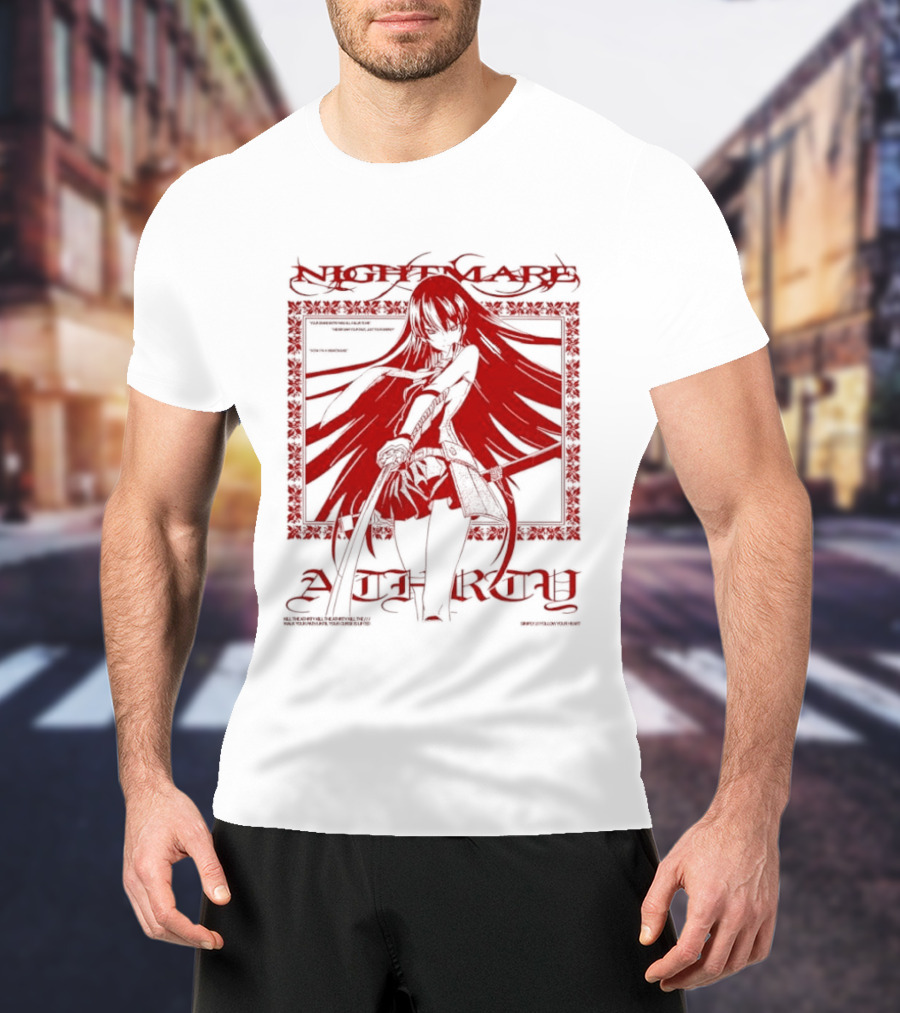 Akame Akame Ga Kill Nightmare Anime Character Grand Entry Red T-Shirt