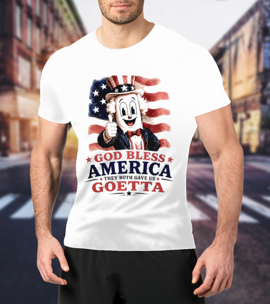 God Bless America They Both Gave Us Goetta USA Flag T-Shirt