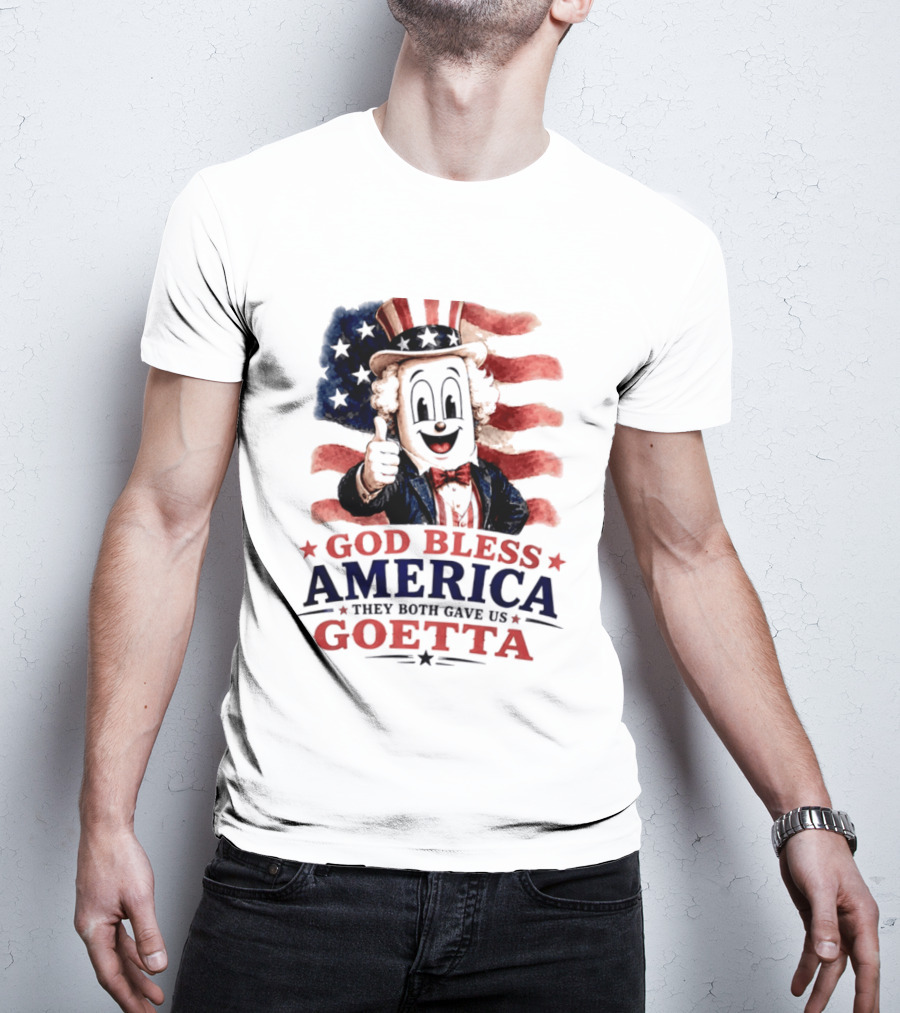 God Bless America They Both Gave Us Goetta USA Flag T-Shirt