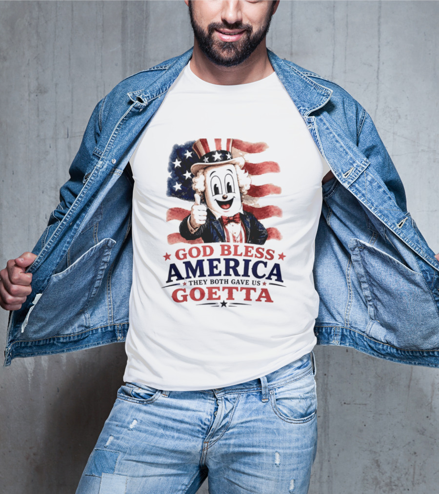 God Bless America They Both Gave Us Goetta USA Flag T-Shirt