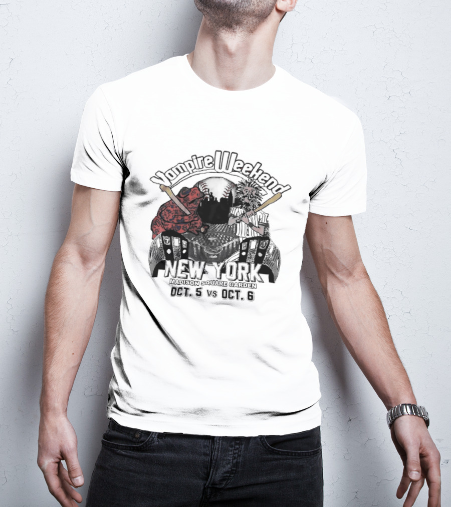 Vampire Weekend Toad Baseball New York Madison Square Garden October T-Shirt