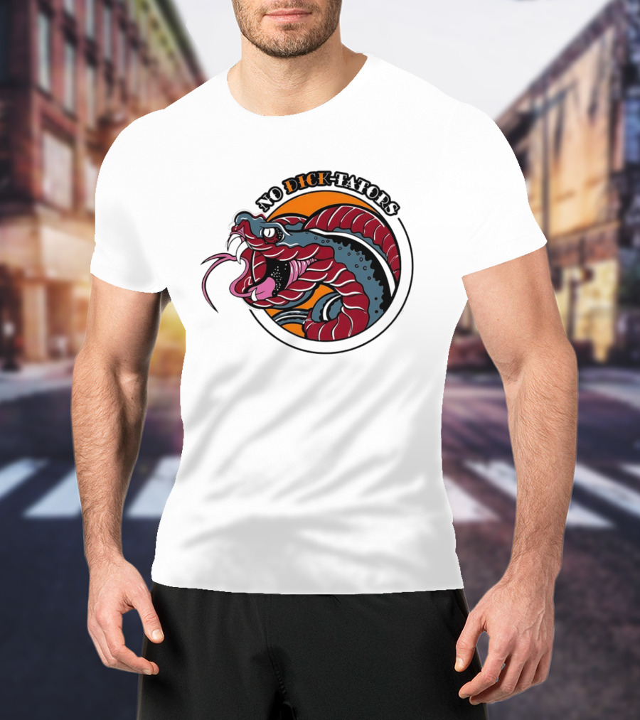 No Dictators Political Satire Snake T-Shirt