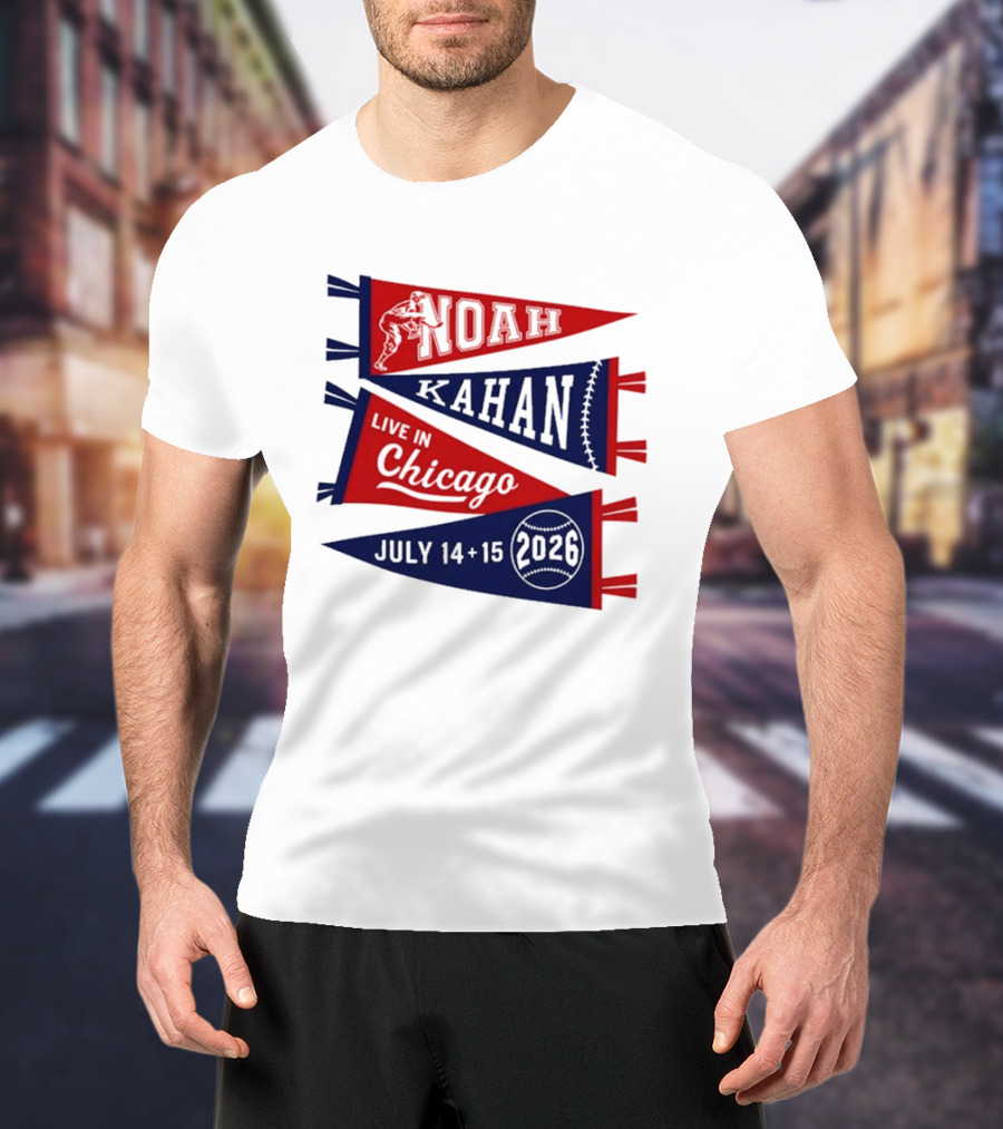 Noah Kahan Wrigley Field Chicago July 14 15 2026 Event Pennant T-Shirt