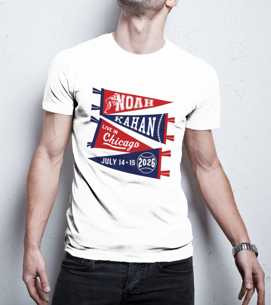 Noah Kahan Wrigley Field Chicago July 14 15 2026 Event Pennant T-Shirt
