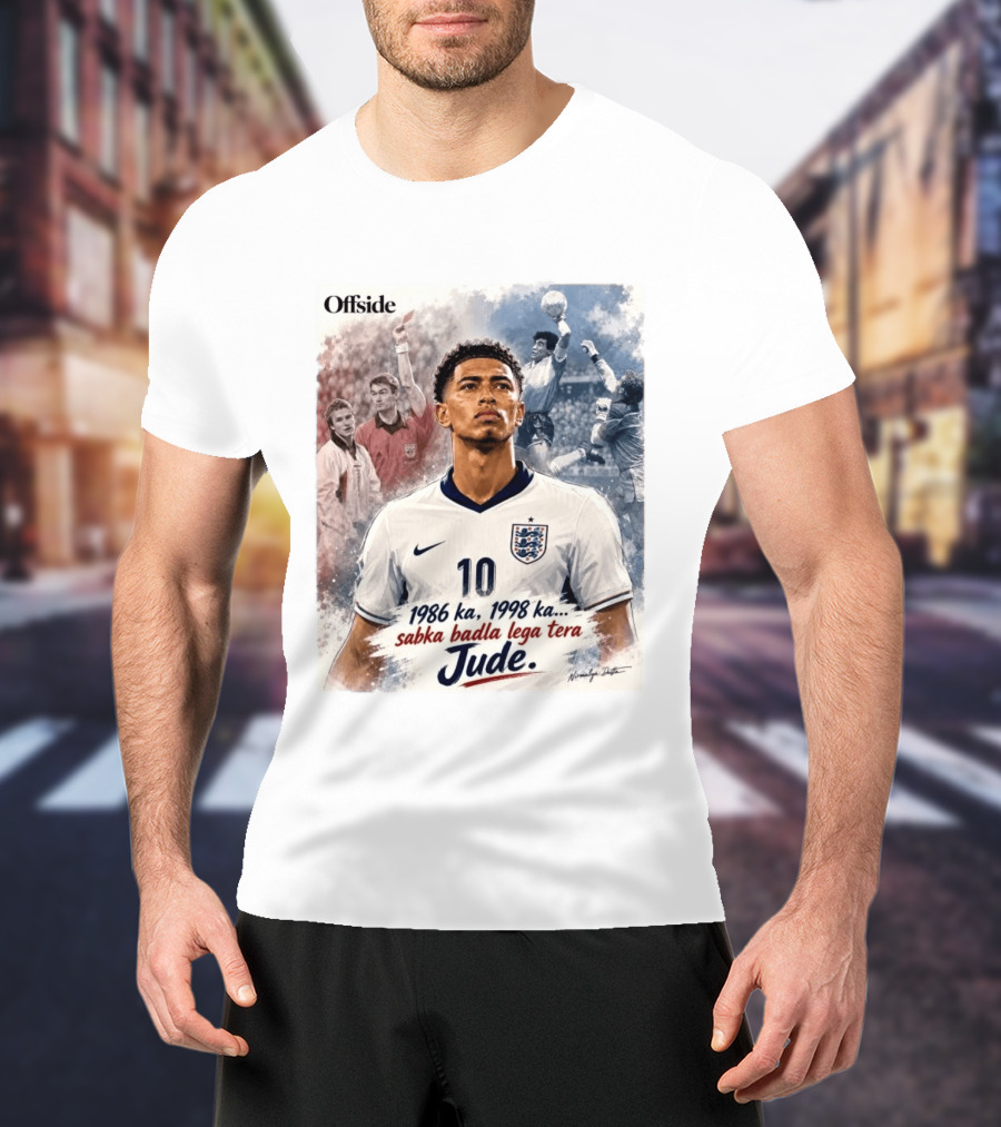 Offside 1986 1998 Sabka Badla Lega Tera Jude Bellingham T-Shirt