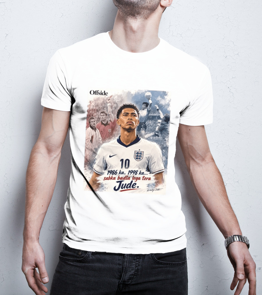 Offside 1986 1998 Sabka Badla Lega Tera Jude Bellingham T-Shirt