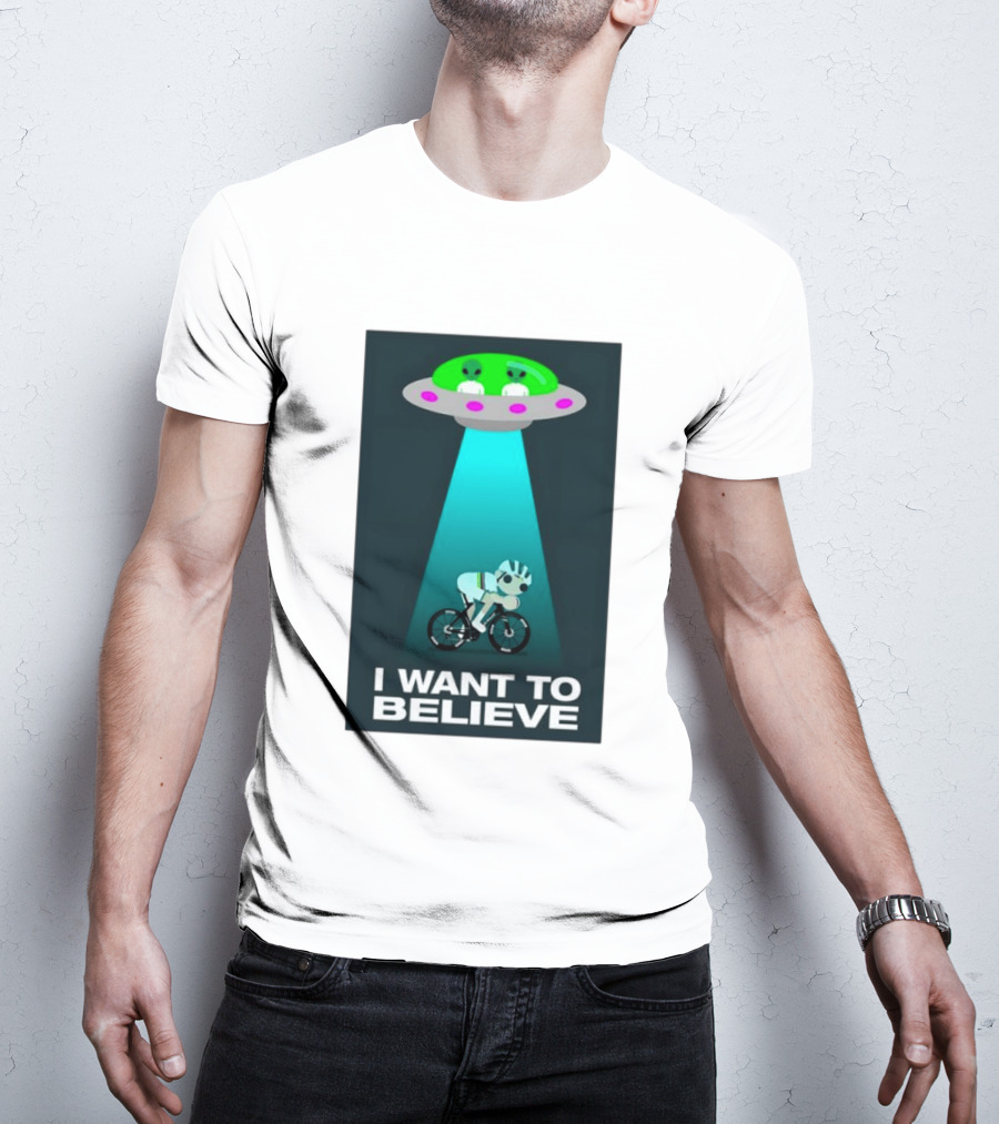 Pogacar UFO Cycling Aliens I Want To Believe T-Shirt